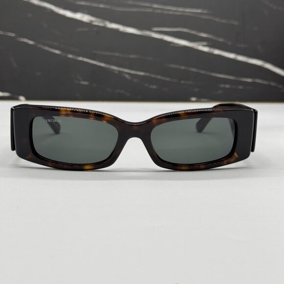 NEW BB0260S 002 BALENCIAGA DARK HAVANA/GREEN UNISEX BALENCIAGA SUNGLASSES